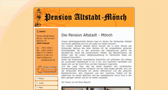 Desktop Screenshot of pension-altstadtmoench.de